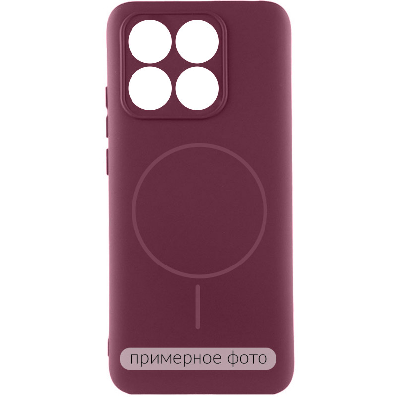 Чехол Silicone Cover Lakshmi Full Camera (AA) with Magnetic Fit для Motorola Moto G86 5G (Бордовый / Marsala)