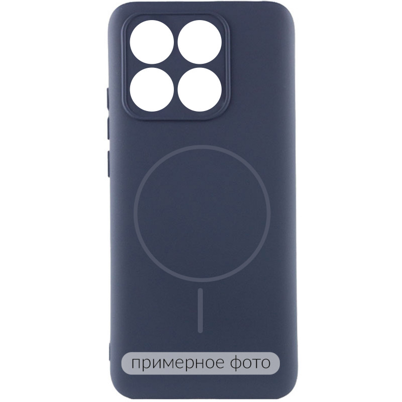 Чехол Silicone Cover Lakshmi Full Camera (AA) with Magnetic Fit для Motorola Moto G86 5G (Темно-синий / Midnight blue)