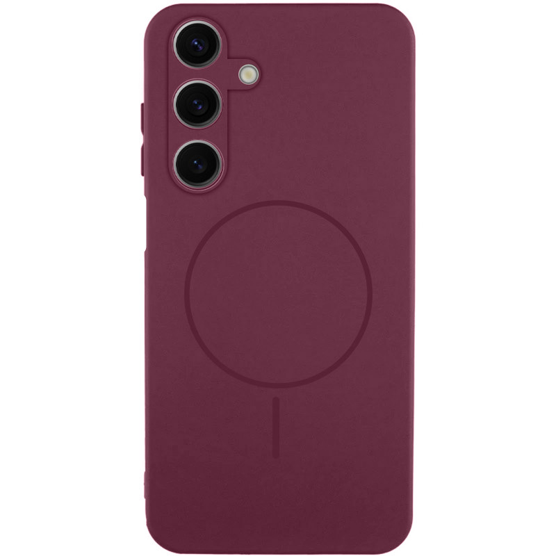 Чехол Silicone Cover Lakshmi Full Camera (AA) with Magnetic Fit для Samsung Galaxy A37 5G (Бордовый / Marsala)