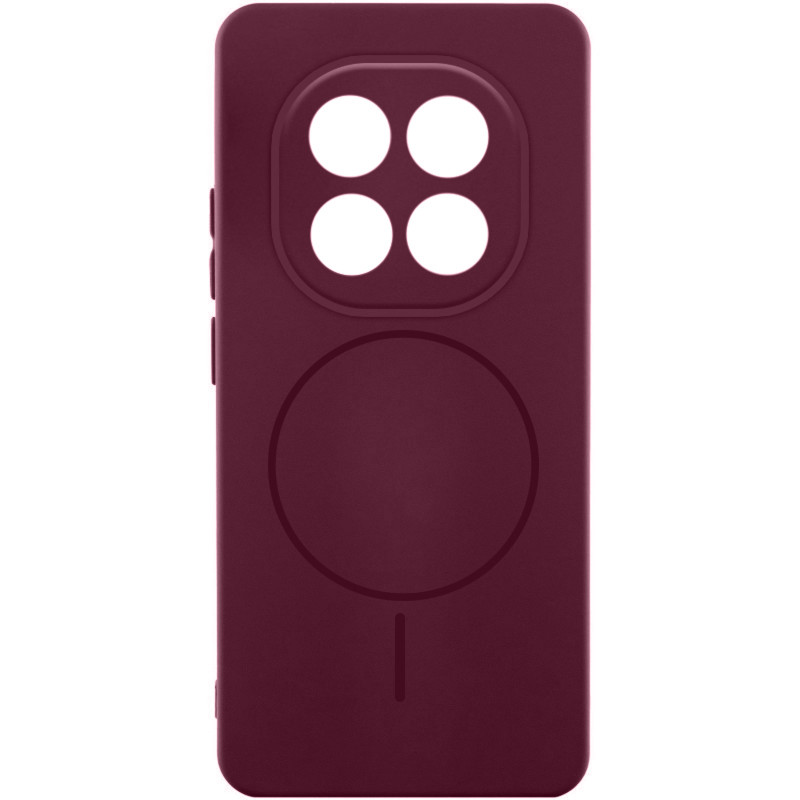 Чохол Silicone Cover Lakshmi Full Camera (AA) with Magnetic Fit на Xiaomi Redmi Note 15 Pro+ 5G (Бордовий / Marsala)