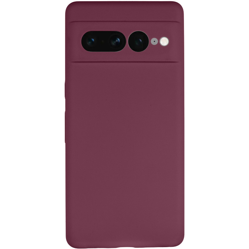 Фото Чехол Silicone Cover Lakshmi Full Camera (AAA) для Google Pixel 7 Pro (Бордовый / Plum) на vchehle.ua