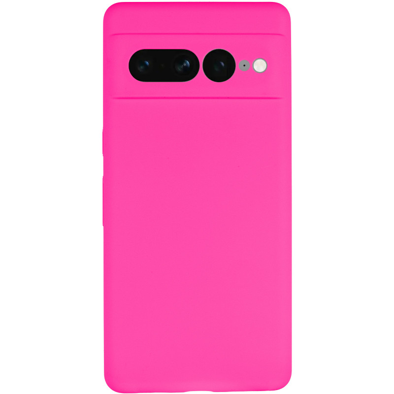 Фото Чехол Silicone Cover Lakshmi Full Camera (AAA) для Google Pixel 7 Pro (Розовый / Barbie pink) на vchehle.ua