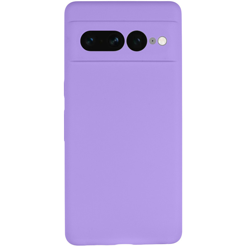 Фото Чехол Silicone Cover Lakshmi Full Camera (AAA) для Google Pixel 7 Pro (Сиреневый / Dasheen) на vchehle.ua