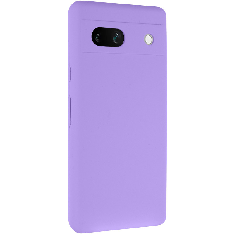 Чохол Silicone Cover Lakshmi Full Camera (AAA) на Google Pixel 7a (Бузковий / Dasheen)