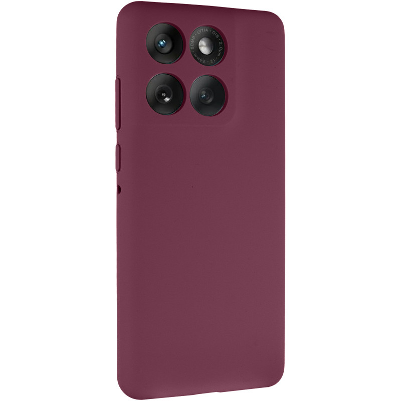 Чохол Silicone Cover Lakshmi Full Camera (AAA) на Motorola Edge 60 / Edge 60 Fusion (Бордовий / Plum)