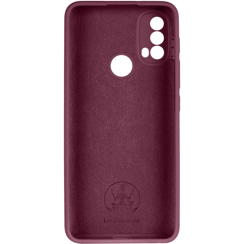 Фото Чехол Silicone Cover Lakshmi Full Camera (AAA) для Motorola Moto E40 (Бордовый / Plum) в магазине vchehle.ua