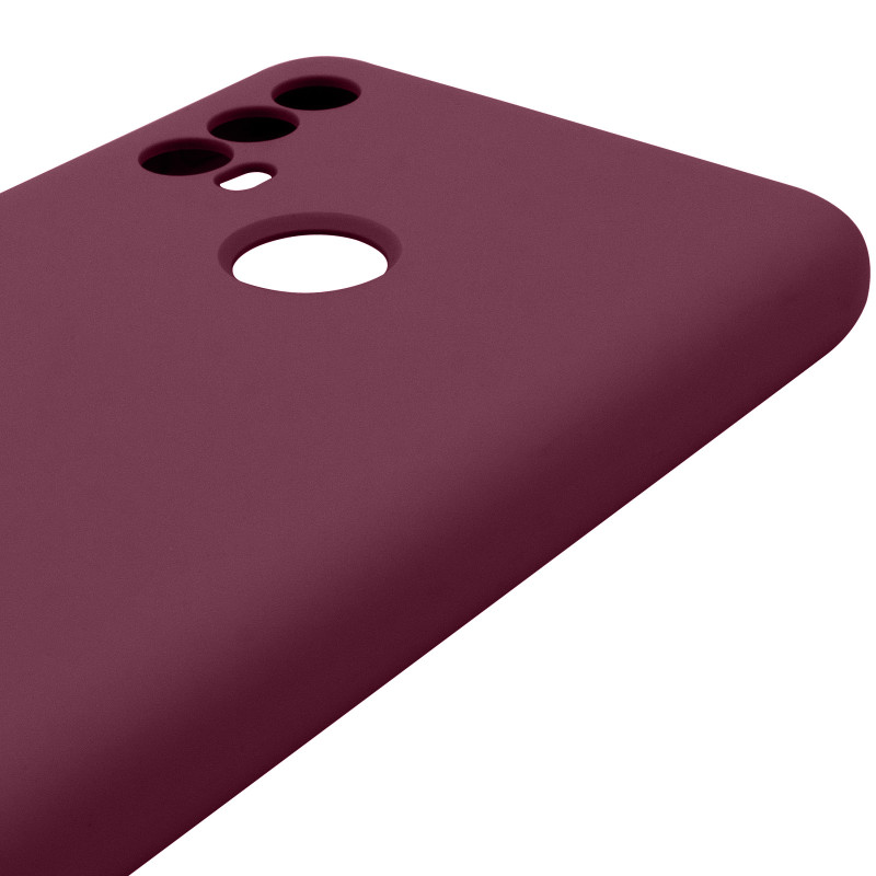Чехол Silicone Cover Lakshmi Full Camera (AAA) для Motorola Moto E40 (Бордовый / Plum) в магазине vchehle.ua