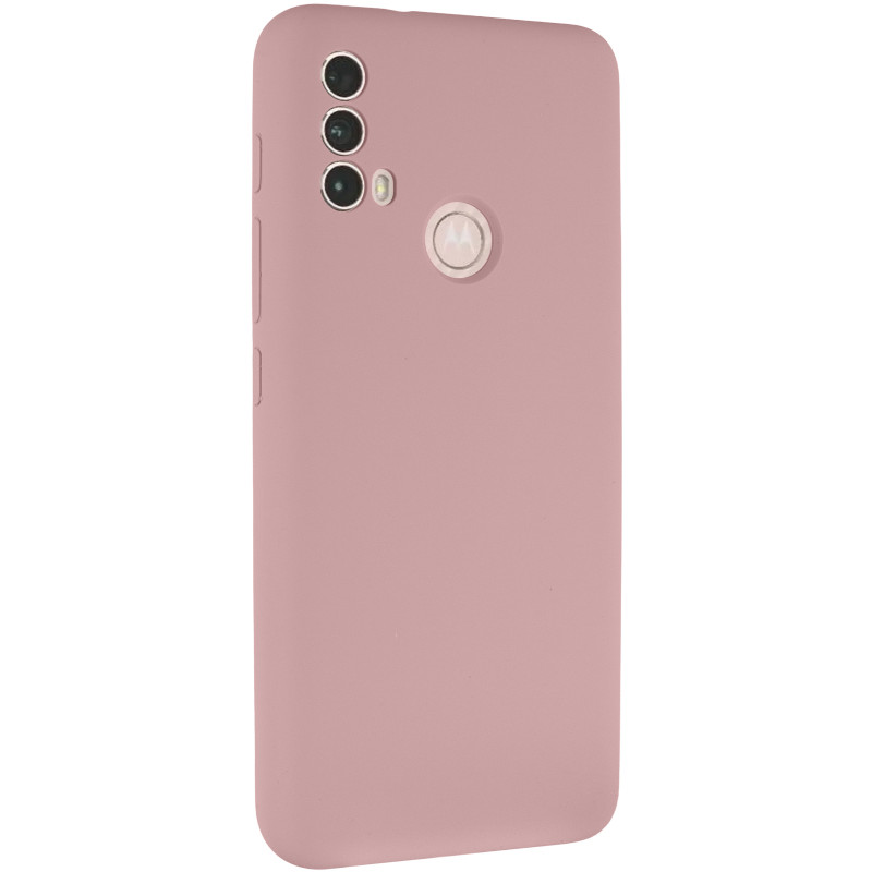 Чехол Silicone Cover Lakshmi Full Camera (AAA) для Motorola Moto E40 (Розовый / Pink Sand)