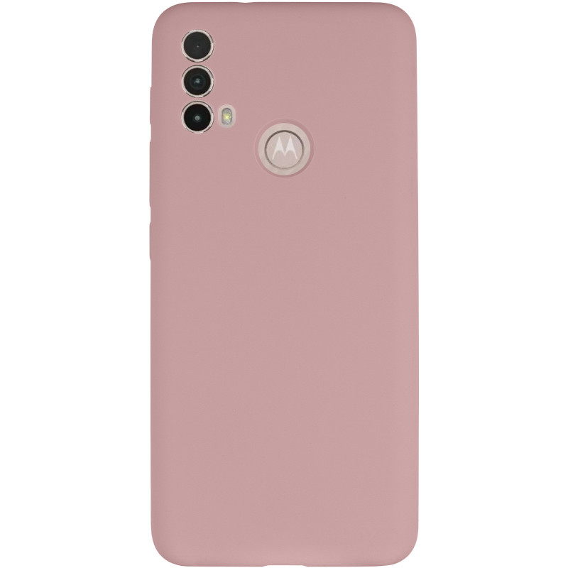 Фото Чехол Silicone Cover Lakshmi Full Camera (AAA) для Motorola Moto E40 (Розовый / Pink Sand) на vchehle.ua