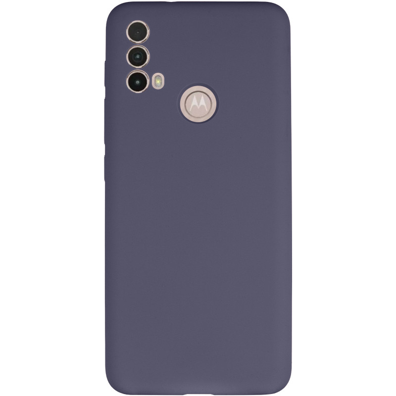 Фото Чехол Silicone Cover Lakshmi Full Camera (AAA) для Motorola Moto E40 (Серый / Dark Gray) на vchehle.ua