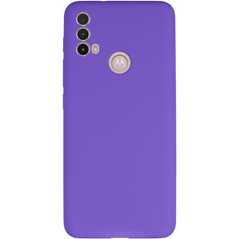 Фото Чехол Silicone Cover Lakshmi Full Camera (AAA) для Motorola Moto E40 (Фиолетовый / Amethyst) на vchehle.ua