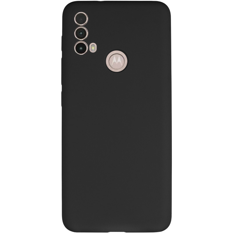 Фото Чехол Silicone Cover Lakshmi Full Camera (AAA) для Motorola Moto E40 (Черный / Black) на vchehle.ua