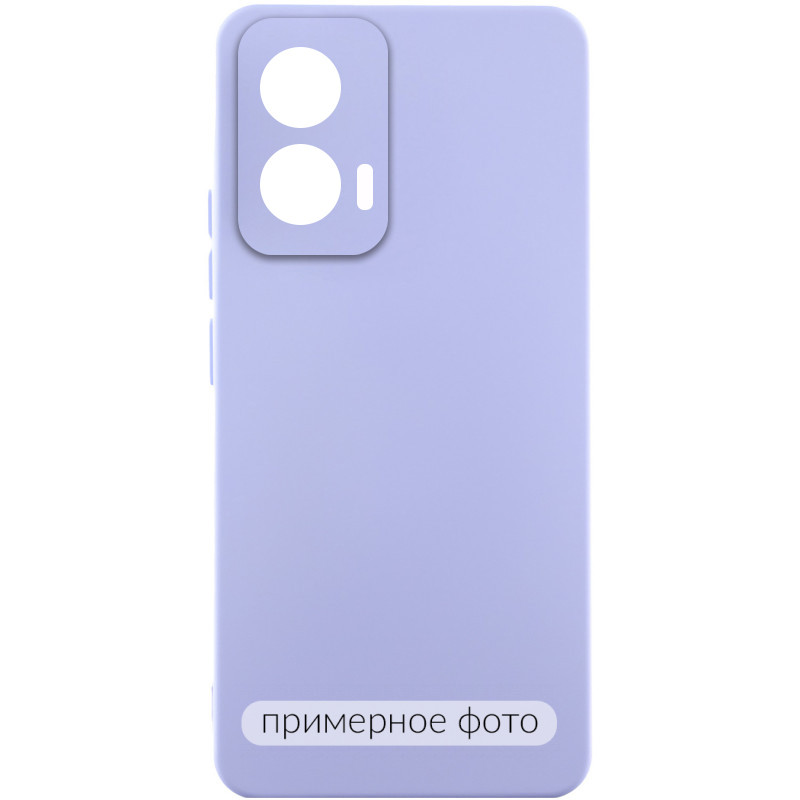 Чохол Silicone Cover Lakshmi Full Camera (AAA) на Motorola Moto G75 5G (Бузковий / Dasheen)