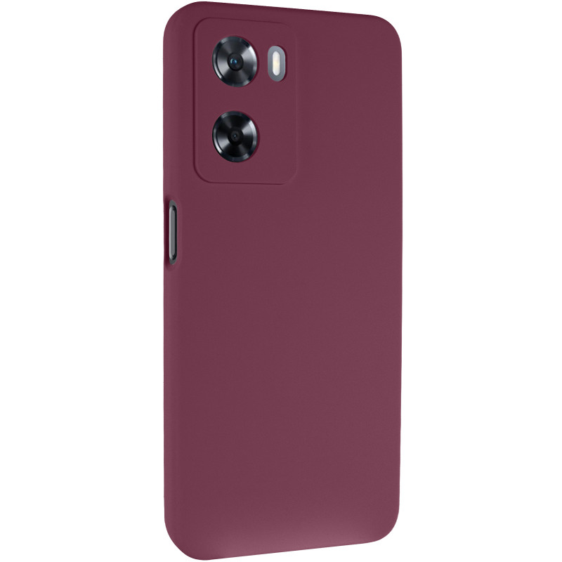 Чехол Silicone Cover Lakshmi Full Camera (AAA) для Oppo A57s / A77s (Бордовый / Plum)