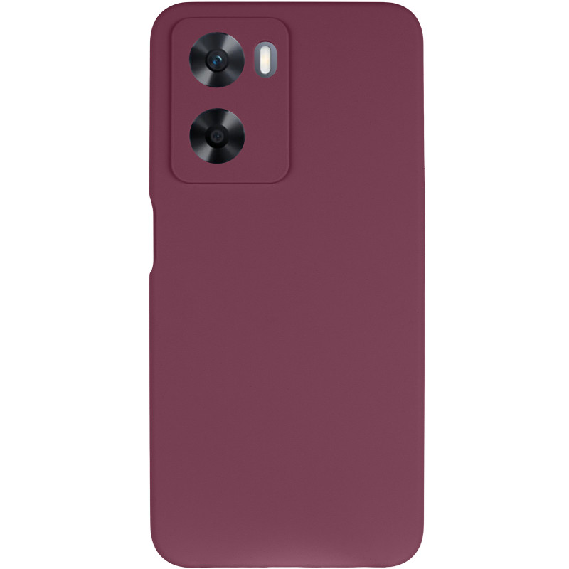 Фото Чехол Silicone Cover Lakshmi Full Camera (AAA) для Oppo A57s / A77s (Бордовый / Plum) на vchehle.ua