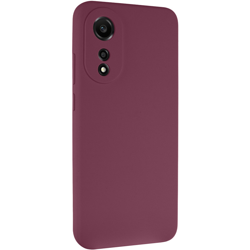 Чохол Silicone Cover Lakshmi Full Camera (AAA) на Oppo A78 4G (Бордовий / Plum)