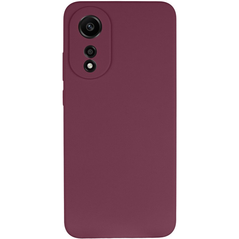 Фото Чохол Silicone Cover Lakshmi Full Camera (AAA) на Oppo A78 4G (Бордовий / Plum) на vchehle.ua