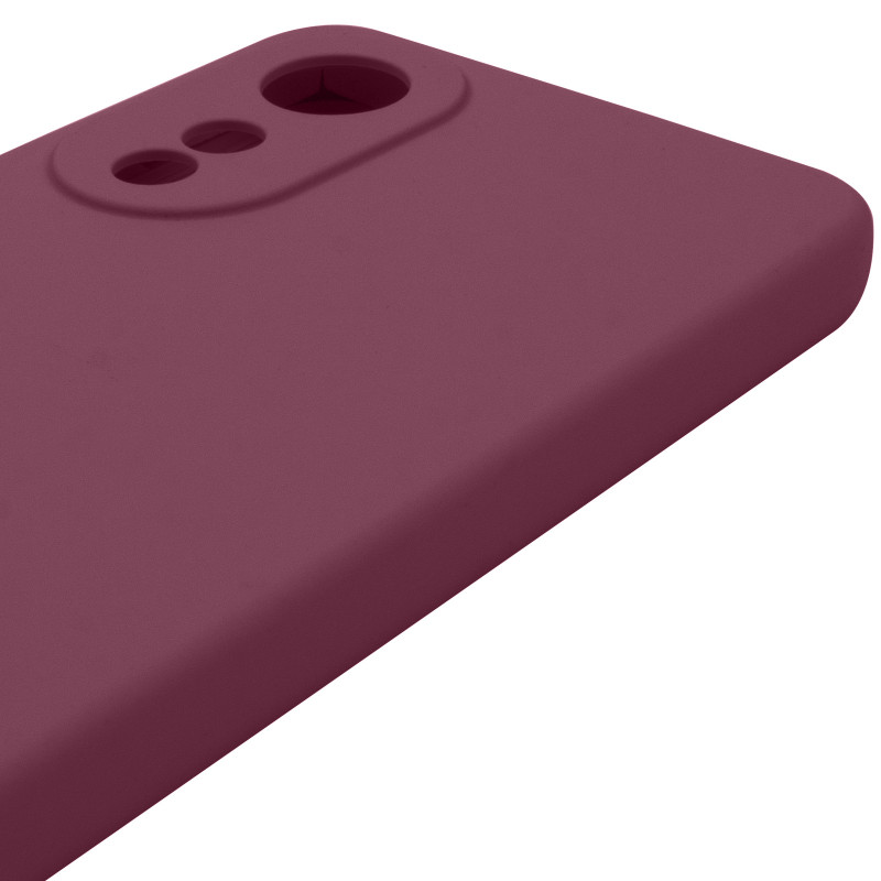 Чохол Silicone Cover Lakshmi Full Camera (AAA) на Oppo A78 4G (Бордовий / Plum) в магазині vchehle.ua