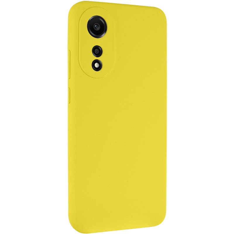 Чохол Silicone Cover Lakshmi Full Camera (AAA) на Oppo A78 4G (Жовтий / Yellow)
