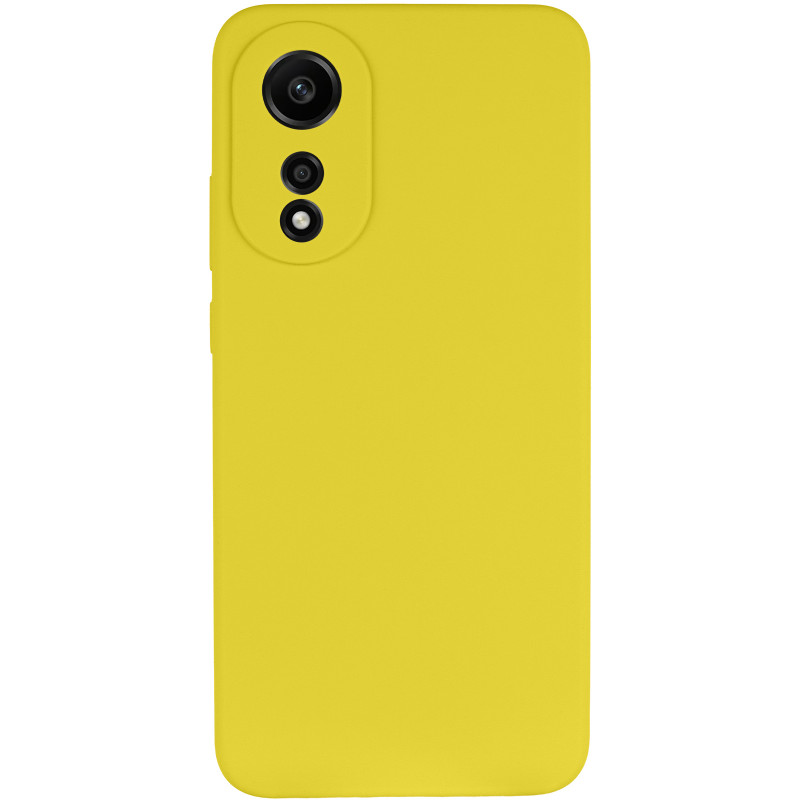 Фото Чохол Silicone Cover Lakshmi Full Camera (AAA) на Oppo A78 4G (Жовтий / Yellow) на vchehle.ua