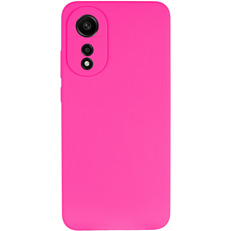 Фото Чохол Silicone Cover Lakshmi Full Camera (AAA) на Oppo A78 4G (Рожевий / Barbie pink) на vchehle.ua