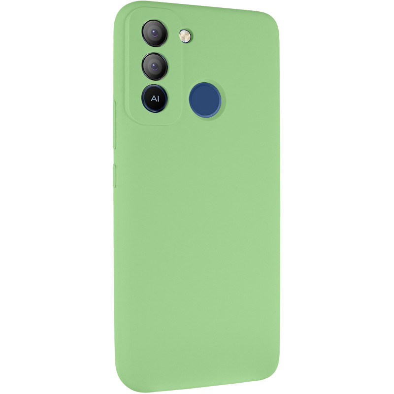 Чехол Silicone Cover Lakshmi Full Camera (AAA) для TECNO Pop 5 LTE (Мятный / Mint)