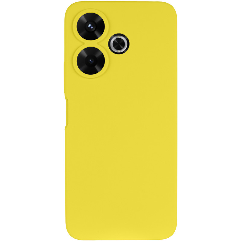 Фото Чохол Silicone Cover Lakshmi Full Camera (AAA) на Xiaomi Redmi 13 4G / Poco M6 4G (Жовтий / Yellow) на vchehle.ua
