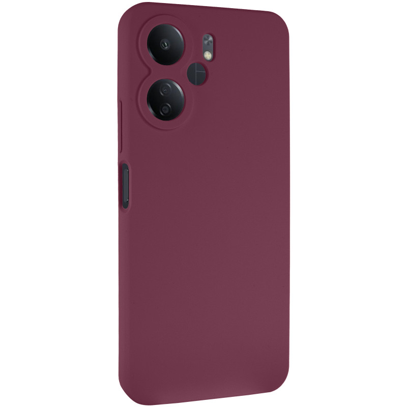 Чохол Silicone Cover Lakshmi Full Camera (AAA) на Xiaomi Redmi 13C 4G/5G / Poco C65 / Poco M6 5G (Бордовий / Plum)