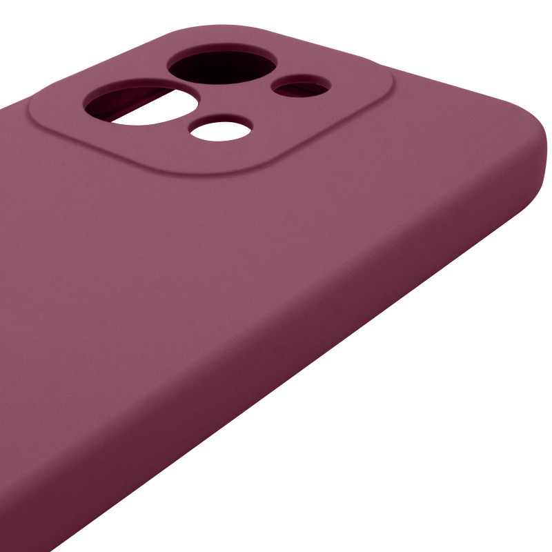 Чохол Silicone Cover Lakshmi Full Camera (AAA) на Xiaomi Redmi 15C (EU) (Бордовий / Plum) в магазині vchehle.ua