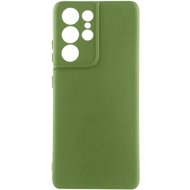 Чехол Silicone Cover Ummi Lakshmi Full Camera (AA) для Samsung Galaxy S22 Ultra (Зеленый / Dark green)