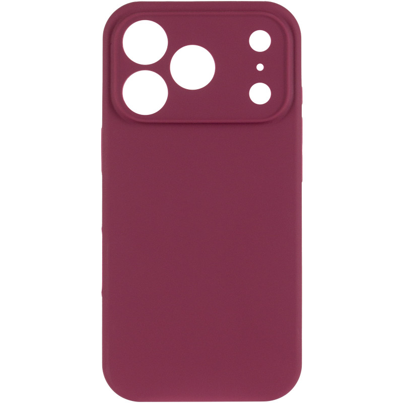 Фото Чехол Silk Full Camera Protective (AA) NO LOGO для Apple iPhone 17 Pro / 18 Pro (6.3") (Бордовый / Plum) на vchehle.ua