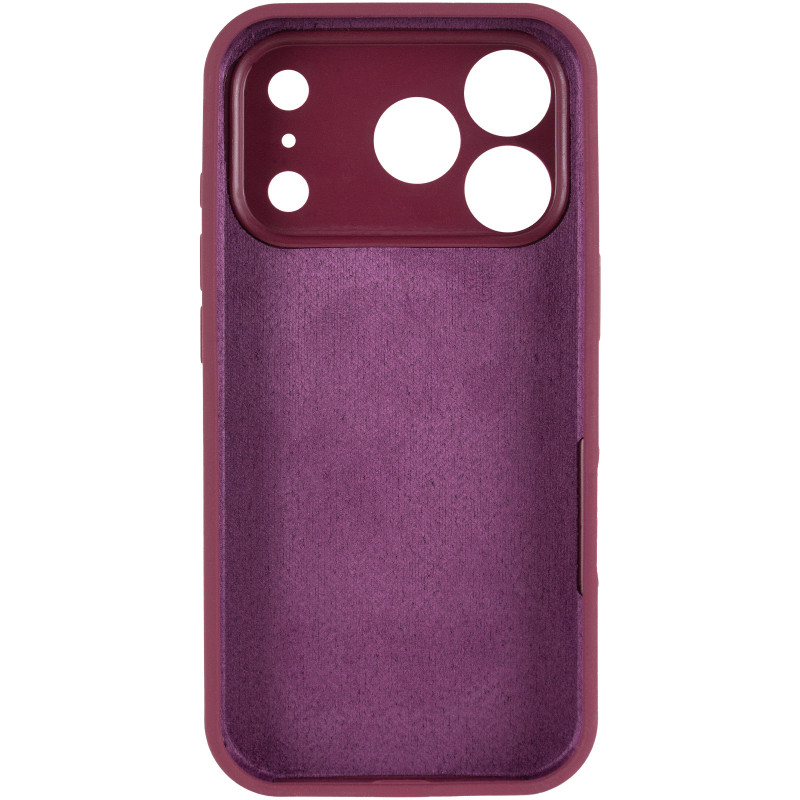 Фото Чехол Silk Full Camera Protective (AA) NO LOGO для Apple iPhone 17 Pro / 18 Pro (6.3") (Бордовый / Plum) в магазине vchehle.ua