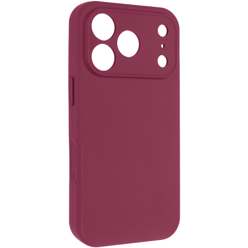 Чехол Silk Full Camera Protective (AA) NO LOGO для Apple iPhone 17 Pro / 18 Pro (6.3") (Бордовый / Dark Cherry)