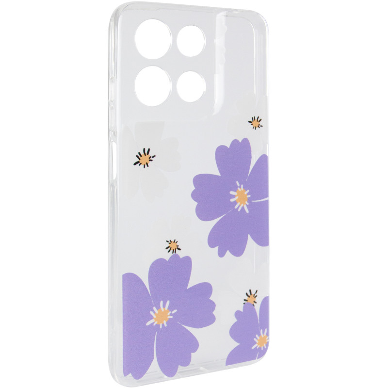 Чохол TPU Clear Joy на Motorola Moto G17 Power (Pastel Daisies)
