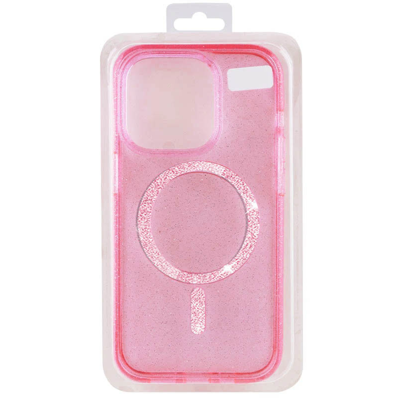 Фото Чохол TPU Eclipse Sparkle Magnetic Fit на Apple iPhone 16 Pro Max (6.9") (Pink) в маназині vchehle.ua