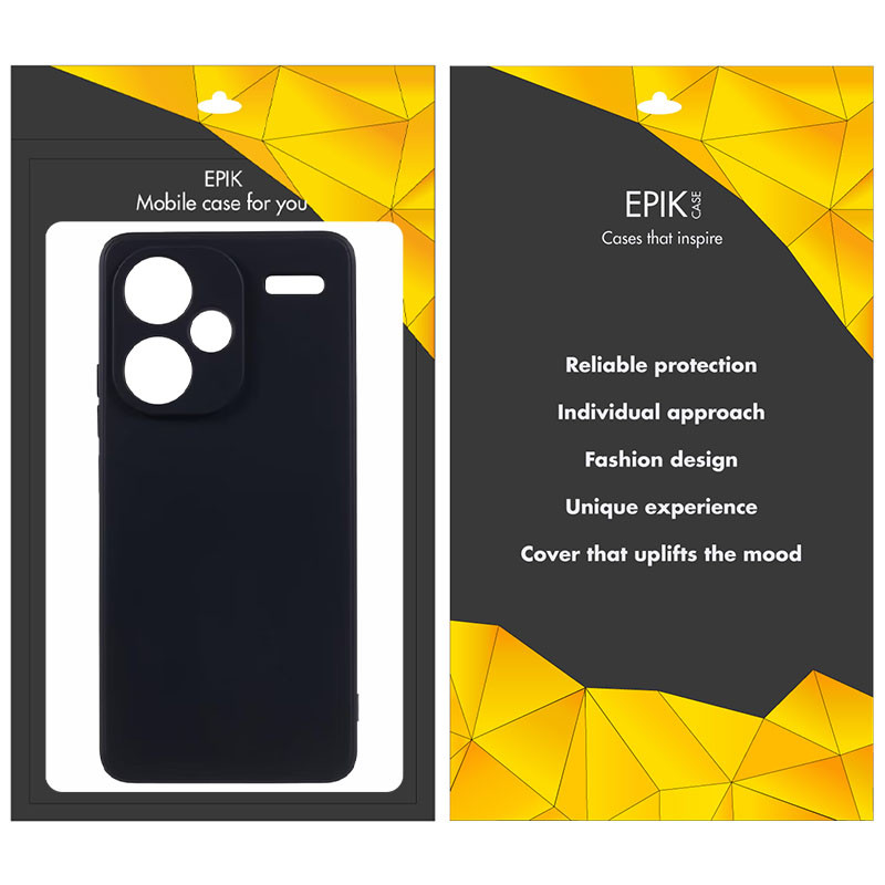 Чехол TPU Epik Black Full Camera для Xiaomi Redmi Note 13 Pro+ (Черный) в магазине vchehle.ua
