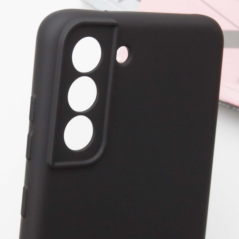 Купити Чохол TPU GETMAN Liquid Silk Full Camera на Samsung Galaxy S21 FE (Чорний / Black) на vchehle.ua