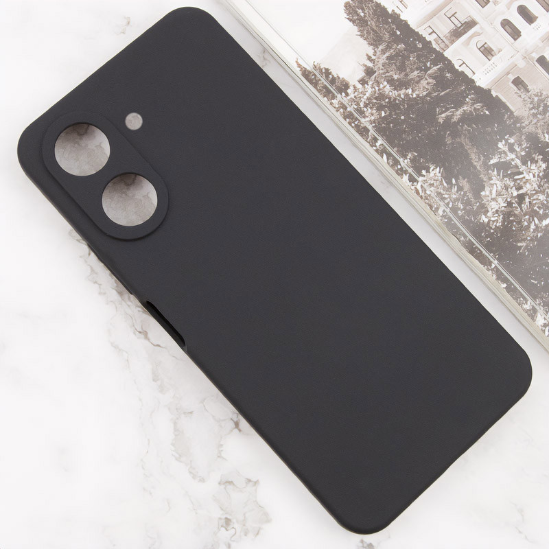 Фото Чохол TPU GETMAN Liquid Silk Full Camera на Xiaomi Redmi 13C / Poco C65 (Чорний / Black) на vchehle.ua