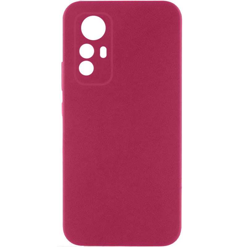Чохол TPU GETMAN Liquid Silk Full Camera на Xiaomi Redmi Note 12S (Бордовий / Marsala)