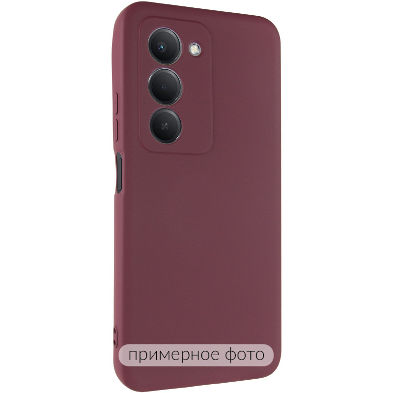 Чохол TPU GETMAN Liquid Silk Full Camera на Xiaomi Redmi 15C (Global) / Poco C85 (Global) (Бордовий / Marsala)