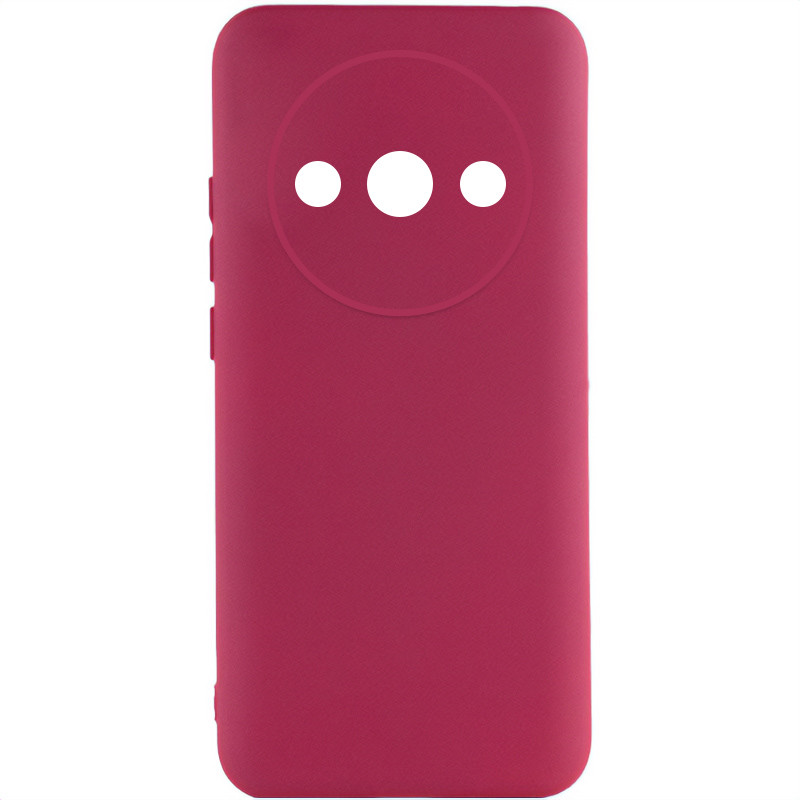 Чехол TPU GETMAN Liquid Silk Full Camera для Xiaomi Redmi A3 (Бордовый / Marsala)