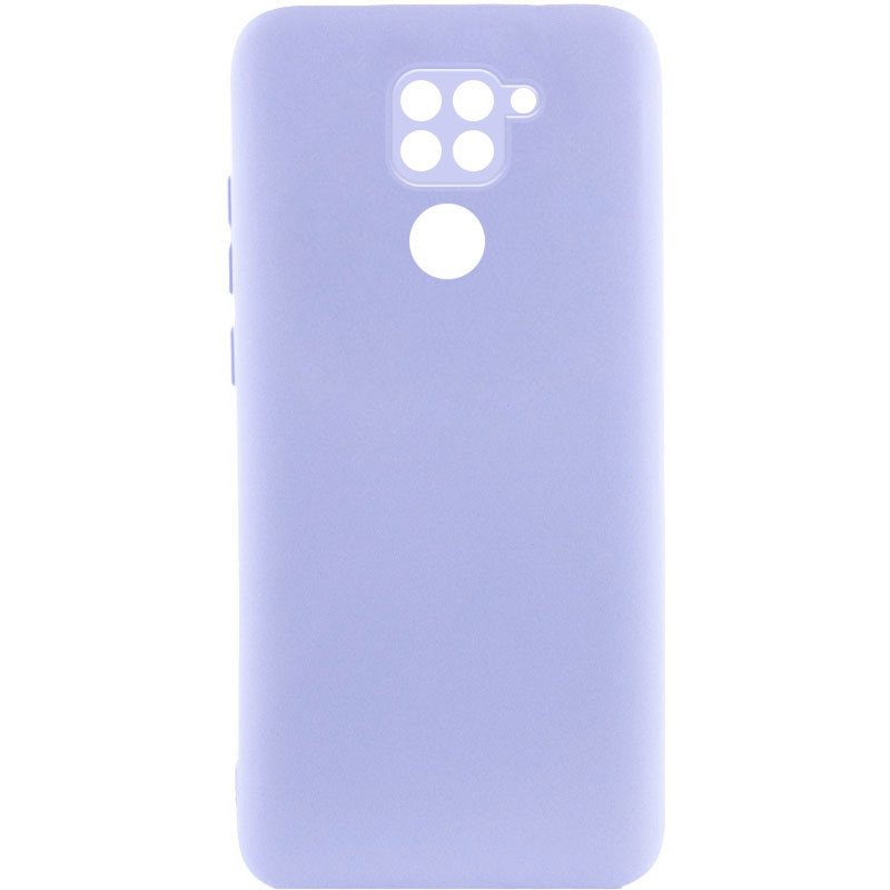 Чохол TPU GETMAN Liquid Silk Full Camera на Xiaomi Redmi Note 9 / Redmi 10X (Бузковий / Light purple)