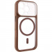 Чехол TPU+PC GETMAN Moon Clear with Magnetic Safe для Apple iPhone 16 Pro Max (6.9") (Brown)