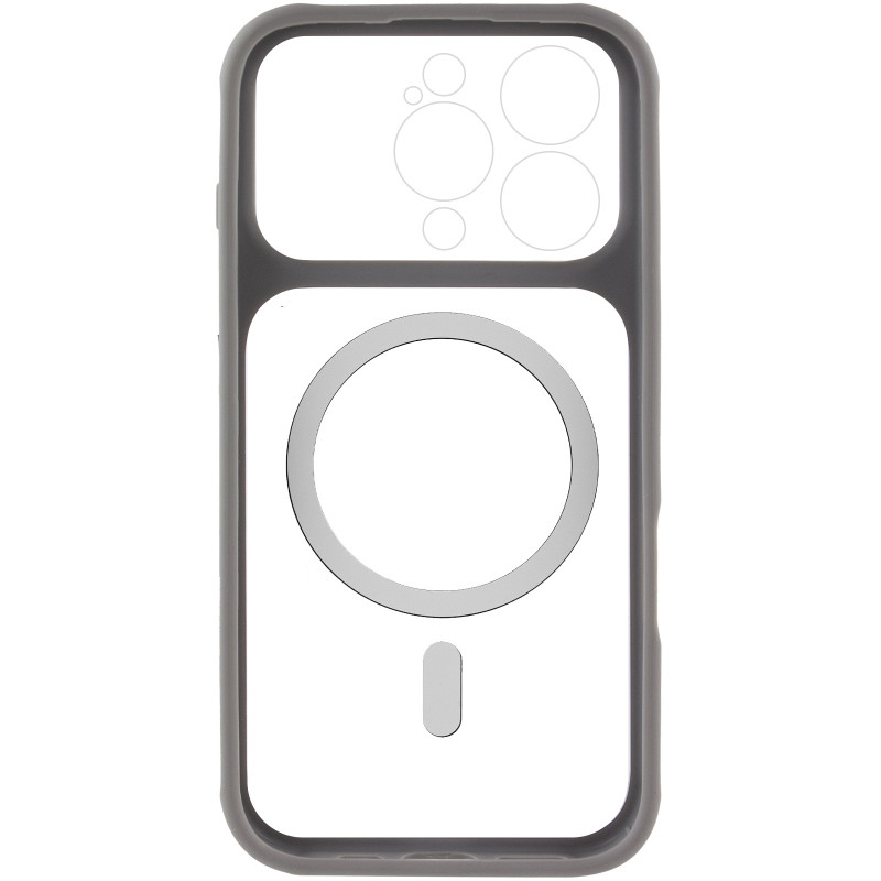 Фото Чехол TPU+PC GETMAN Moon Clear with Magnetic Safe для Apple iPhone 16 Pro Max (6.9") (Grey) в магазине vchehle.ua