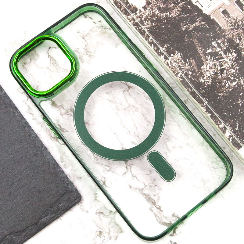 Купить Чехол TPU Iris with Magnetic Fit для Apple iPhone 12 Pro Max (6.7") (Зеленый) на vchehle.ua