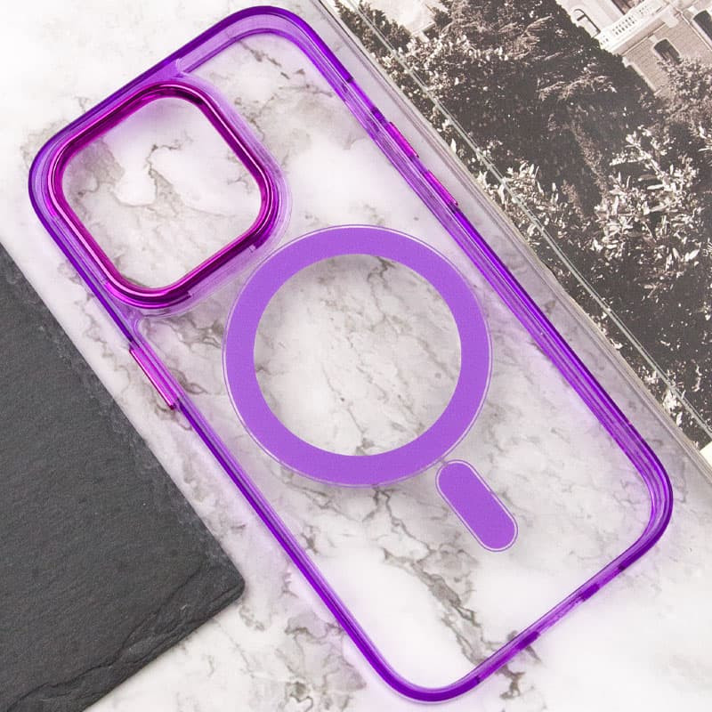 Купить Чехол TPU Iris with Magnetic Fit для Apple iPhone 13 Pro Max (6.7") (Фиолетовый) на vchehle.ua