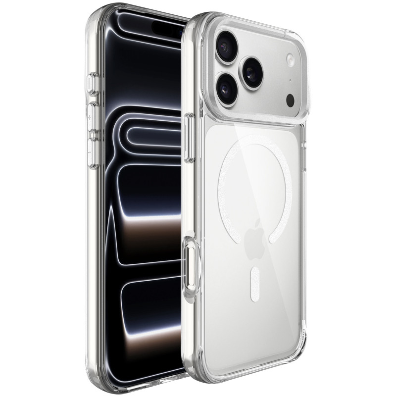 Чохол TPU Space Case Apex with Magnetic Fit на Apple iPhone 17 Pro / 18 Pro (6.3") (Silver)