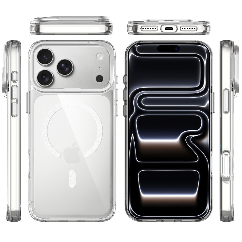 Фото Чохол TPU Space Case Apex with Magnetic Fit на Apple iPhone 17 Pro Max / 18 Pro Max (6.9") (Silver) в маназині vchehle.ua
