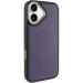 Чехол PC Textile Hybrid with Magnetic Fit для Apple iPhone 17 (6.3") (Black / Purple)