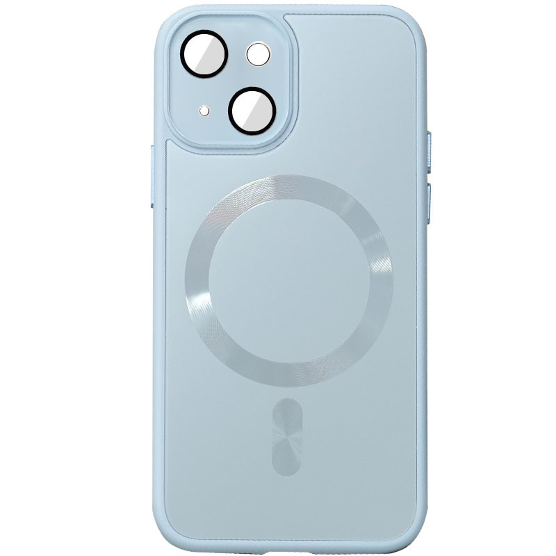 Чехол TPU+Glass Sapphire Midnight with Magnetic Fit для Apple iPhone 14 (6.1") (Голубой / Blue)
